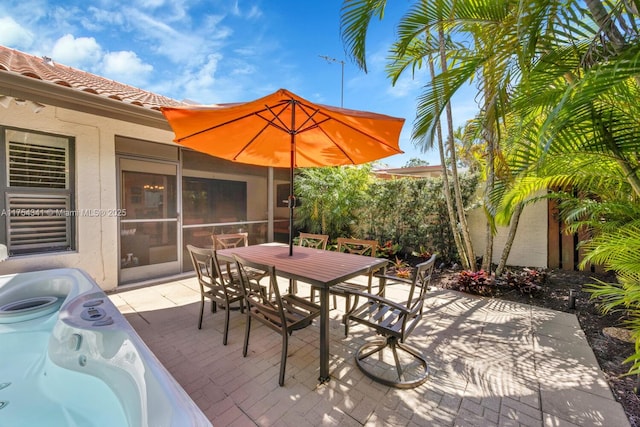 view of patio / terrace featuring outdoor dining area