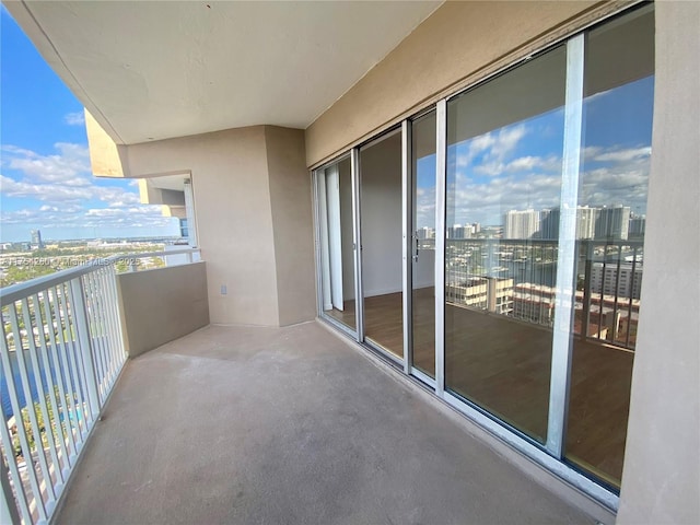 balcony featuring a view of city