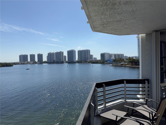 water view featuring a city view