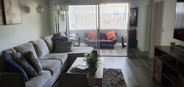 3160 Holiday Springs Blvd Unit 7-112, Margate, FL 33063 - living room with wood finished floors
