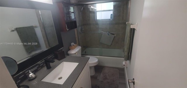 3160 Holiday Springs Blvd Unit 7-112, Margate, FL 33063 - full bath with bath / shower combo with glass door, toilet, and vanity