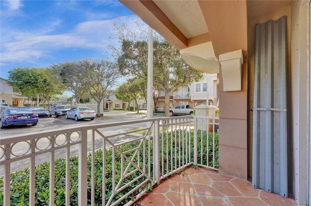 balcony with a residential view