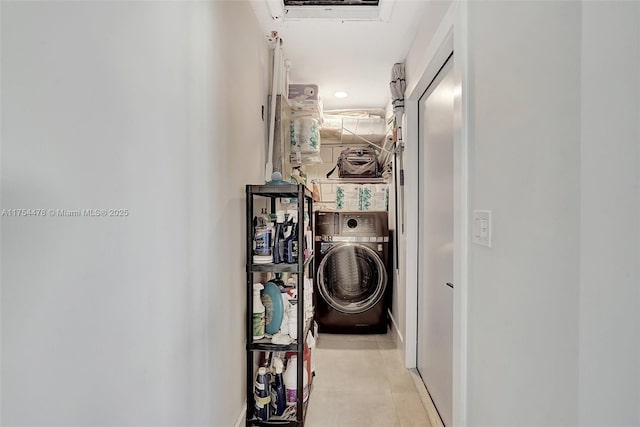 washroom featuring washer / dryer and laundry area