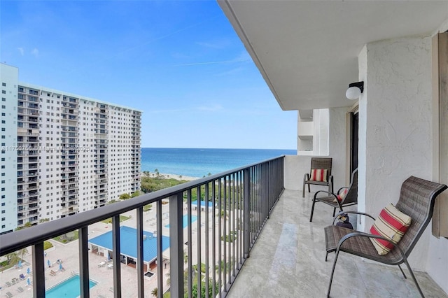1201 S Ocean Dr Unit 1711S, Hollywood, FL 33019 - balcony featuring a water view