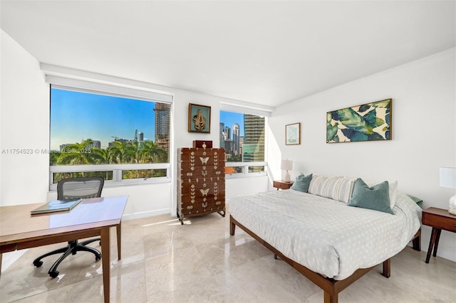 bedroom with baseboards