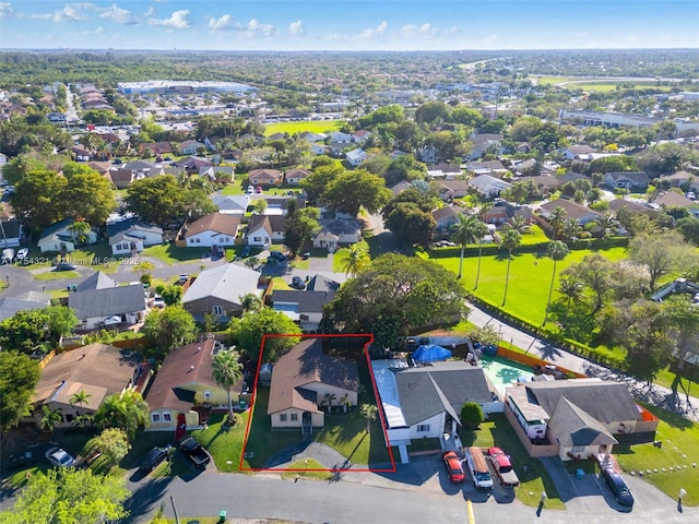 birds eye view of property featuring a residential view