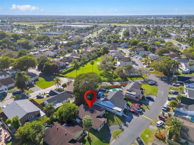 bird's eye view featuring a residential view