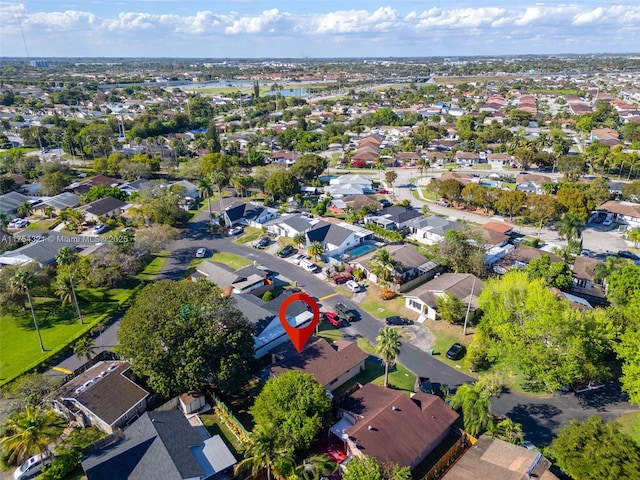 drone / aerial view featuring a residential view