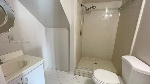 5790 W 26th Ave Unit 202, Hialeah, FL 33016 - full bathroom featuring tiled shower, vanity, and tile patterned flooring