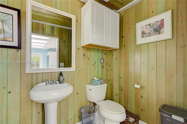 bathroom with a sink and toilet