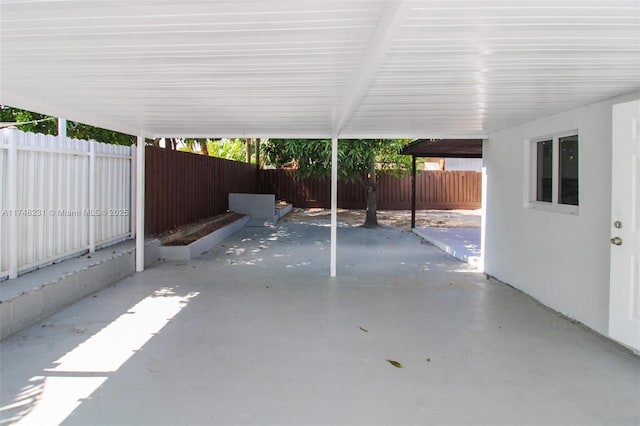 view of patio featuring a fenced backyard