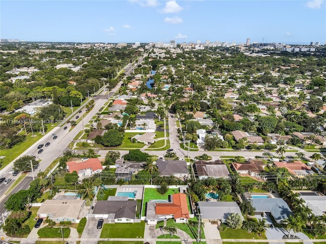 drone / aerial view featuring a residential view