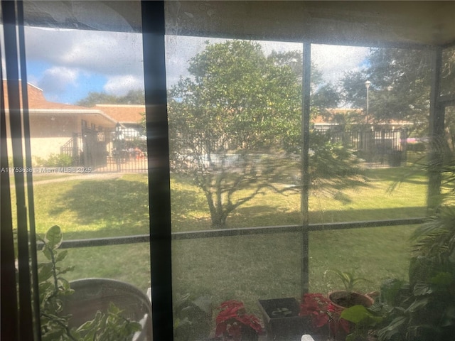 view of sunroom