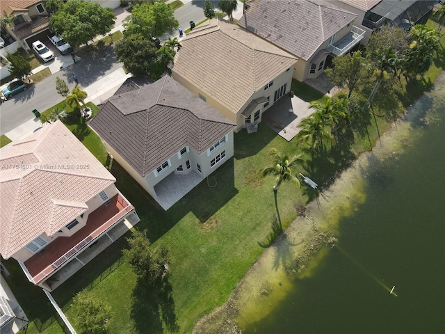 drone / aerial view with a residential view