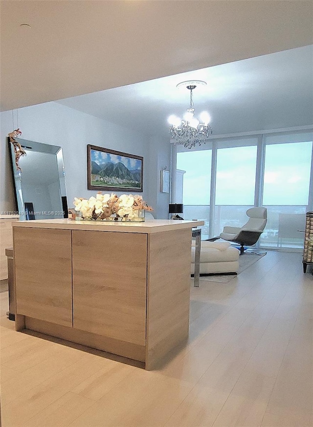 reception area featuring a chandelier