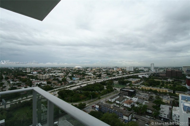 balcony featuring a city view