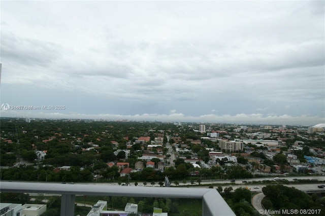 bird's eye view featuring a view of city