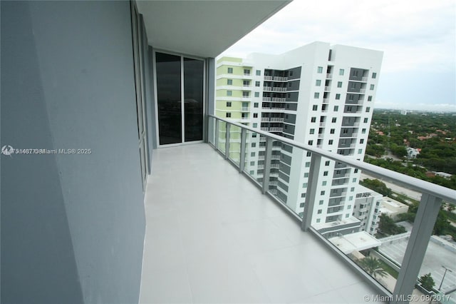 balcony featuring a city view