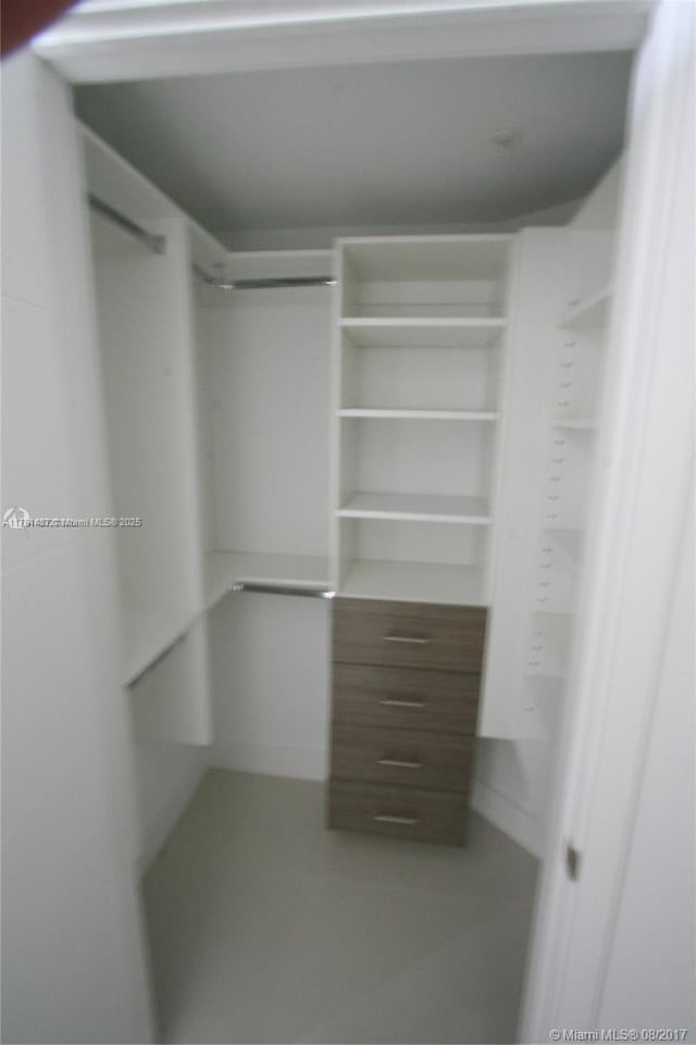 view of walk in closet