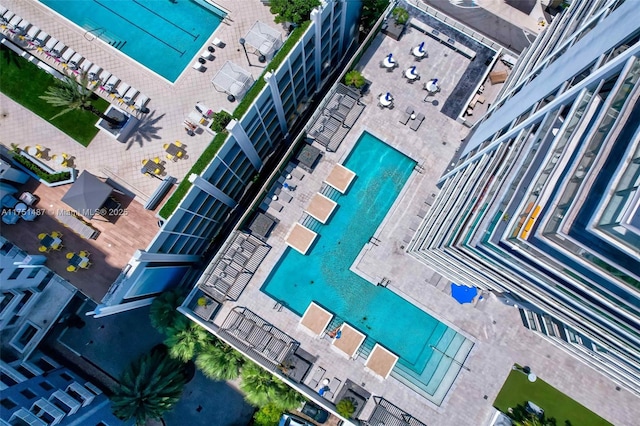 1010 SW 2nd Ave Unit Lph05, Miami, FL 33130 - aerial view of a pool