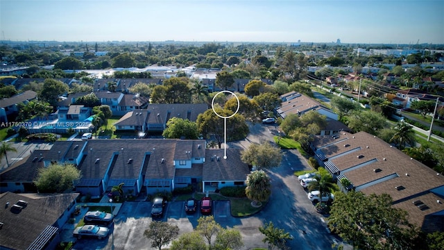 drone / aerial view with a residential view