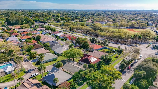 aerial view featuring a residential view