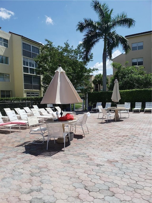 view of patio with fence