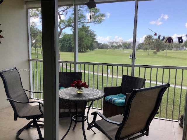 view of sunroom