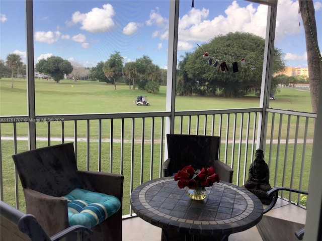 view of sunroom