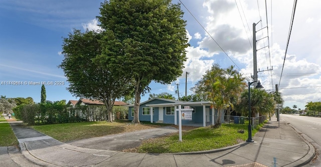 view of road with sidewalks