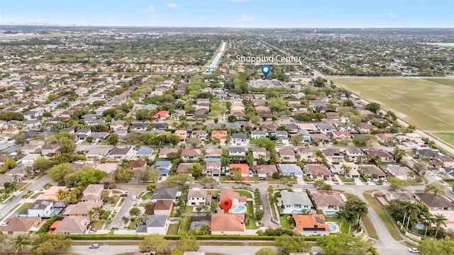 birds eye view of property featuring a residential view