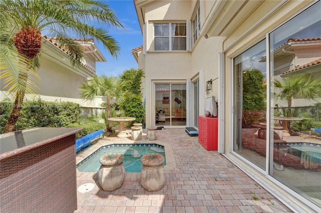 1468 Mariner Way, Hollywood, FL 33019 - view of patio / terrace featuring an outdoor hot tub