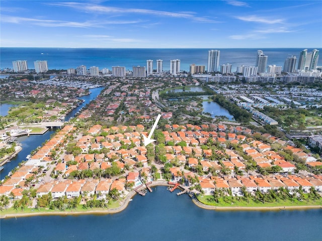 1468 Mariner Way, Hollywood, FL 33019 - view of urban area featuring a large body of water and nearby suburban area