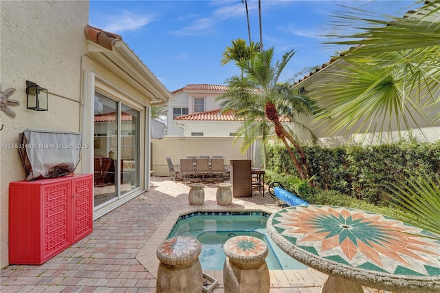 1468 Mariner Way, Hollywood, FL 33019 - view of swimming pool featuring a patio and outdoor dining space