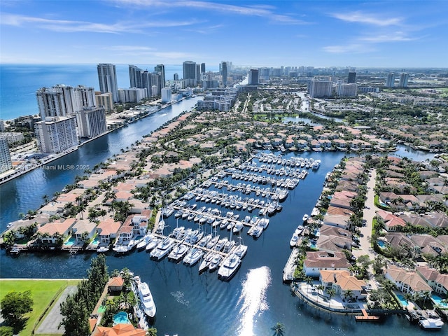 1468 Mariner Way, Hollywood, FL 33019 - aerial view of skyline and a large body of water