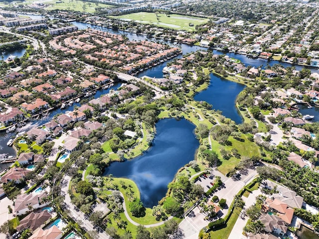 1468 Mariner Way, Hollywood, FL 33019 - aerial overview of property's location featuring a large body of water and nearby suburban area