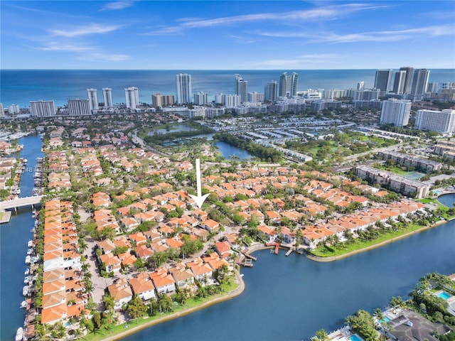 1468 Mariner Way, Hollywood, FL 33019 - bird's eye view of city skyline and a nearby body of water