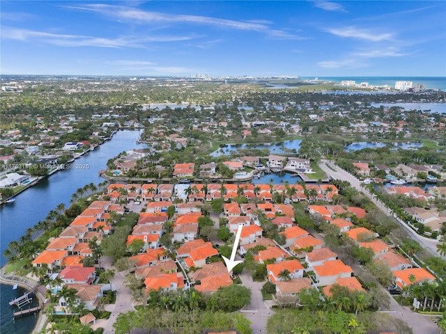 1468 Mariner Way, Hollywood, FL 33019 - aerial overview of property's location with nearby suburban area and a large body of water