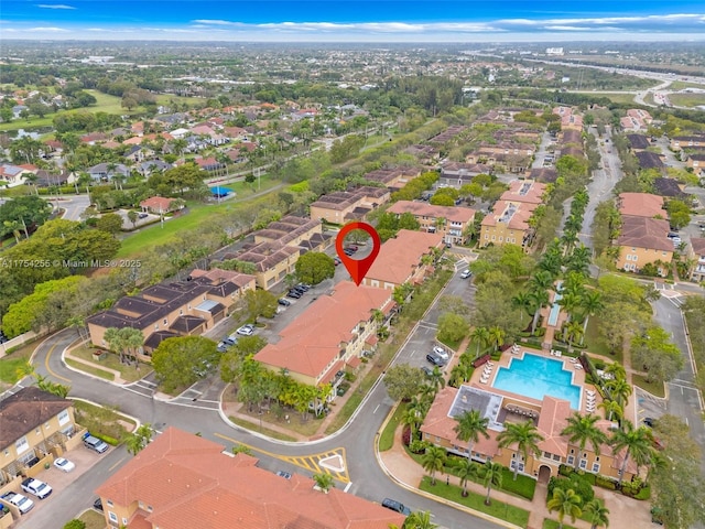 bird's eye view featuring a residential view