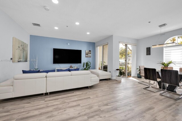 4331 SW 160th Ave Unit 108, Miramar, FL 33027 - living room with healthy amount of natural light, recessed lighting, and wood finished floors