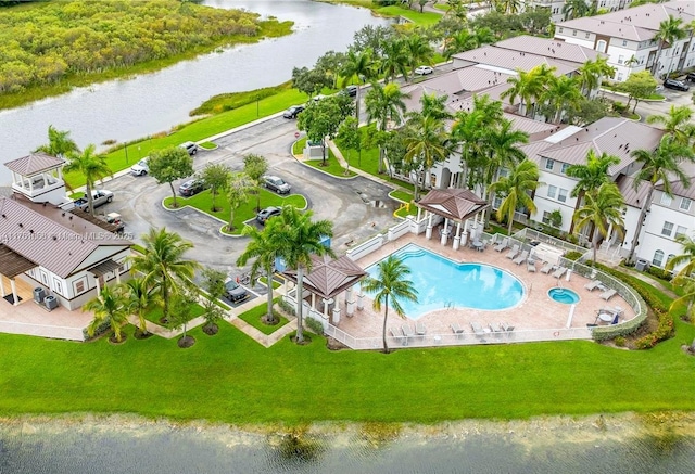 4331 SW 160th Ave Unit 108, Miramar, FL 33027 - aerial view of a nearby body of water and a pool area