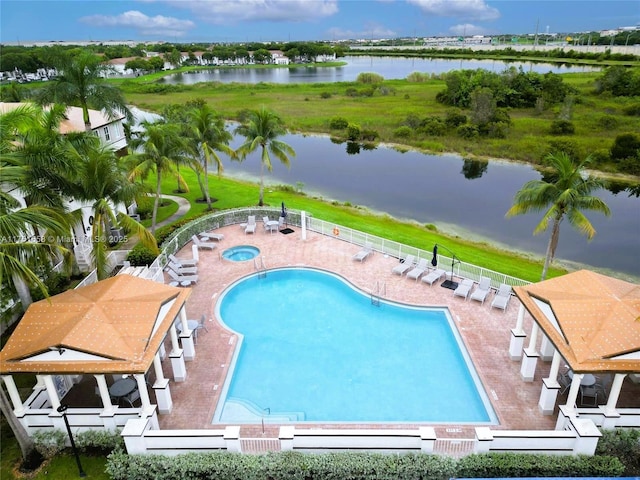4331 SW 160th Ave Unit 108, Miramar, FL 33027 - community pool with a water view and a patio