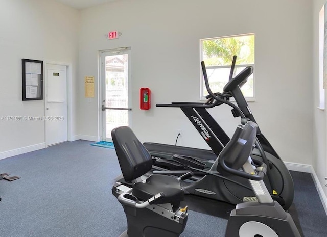 4331 SW 160th Ave Unit 108, Miramar, FL 33027 - workout area featuring healthy amount of natural light and baseboards