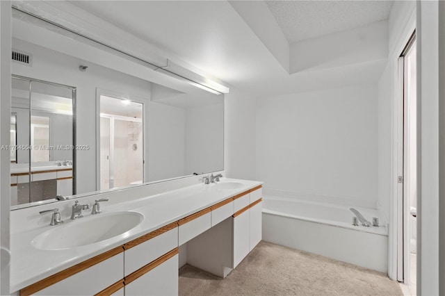 3530 Mystic Pointe Dr Unit 1508, Aventura, FL 33180 - full bathroom featuring double vanity, a sink, a shower stall, and a bath