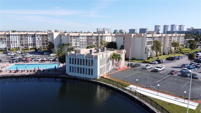 851 Three Islands Blvd Unit 218, Hallandale Beach, FL 33009 - aerial view of a pool and a large body of water