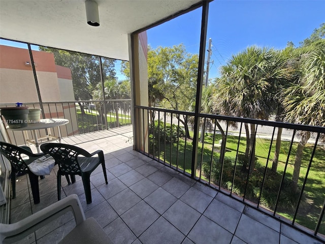 view of sunroom