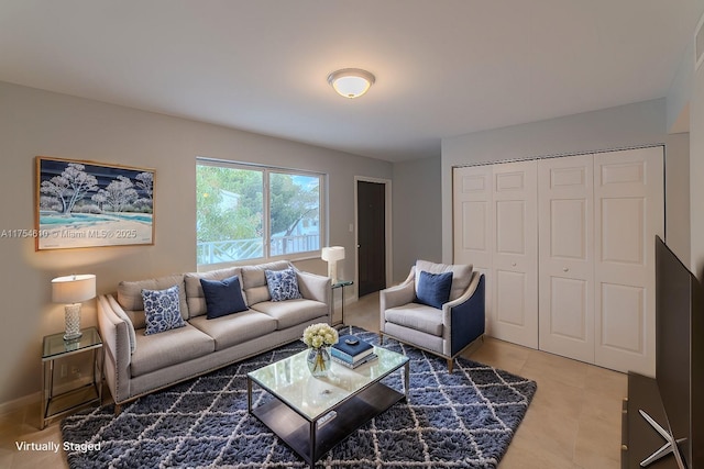 1955 NW 5th Pl Unit 13, Miami, FL 33136 - living area with light tile patterned floors