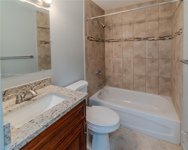 1955 NW 5th Pl Unit 13, Miami, FL 33136 - bathroom featuring tile patterned floors, vanity, toilet, and shower / bathtub combination