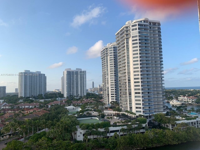 view of city featuring a water view