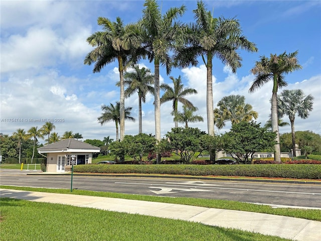 view of road with sidewalks